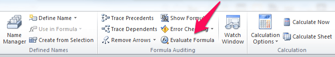 does excel for mac have evaluate formula